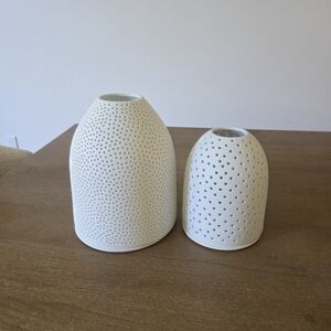 Bundle of 2 RADER white candle lanterns